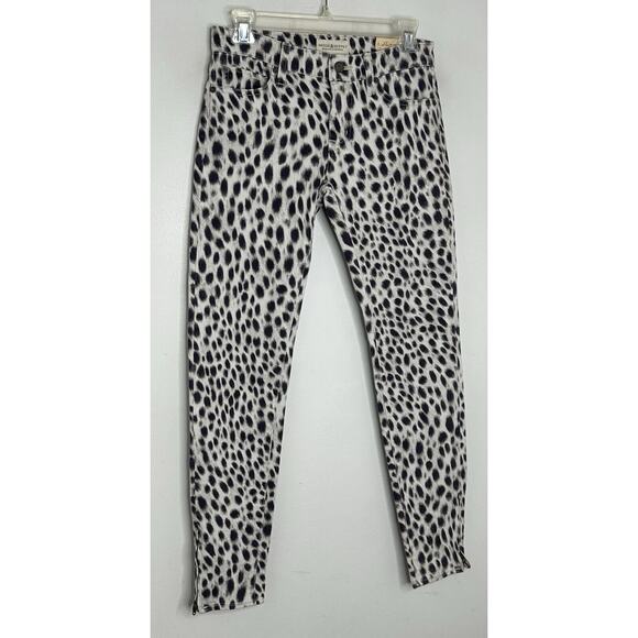 Denim & Supply Ralph Lauren Women’s 26 Skinny Ankle Zip Jeans Cheetah Print New - Picture 2 of 6